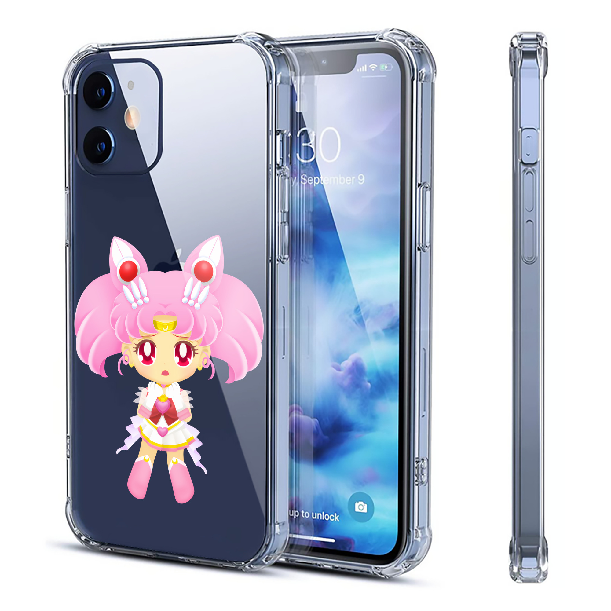 （画像用） 美少女戦士セーラームーン ちびうさ Sailor Moon Chibiusa Tsukino Usagi Small Lady Serenity 【iPhone 12シリーズ対応】透明スマホケース（クリアソフトケース）